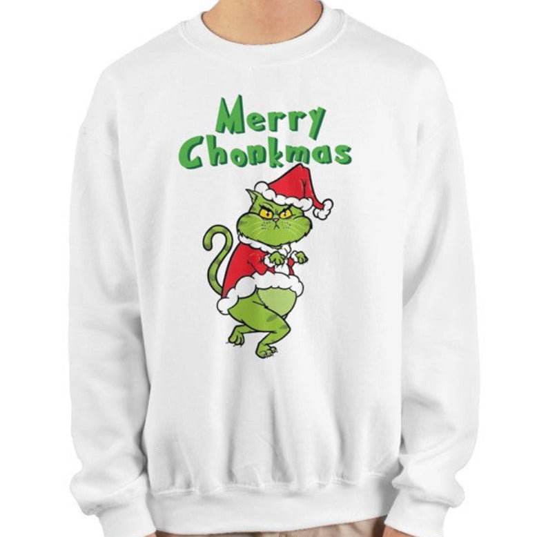 Merry Chonkmas - White Sweatshirt