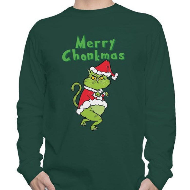 Merry Chonkmas - Forest Green Long Sleeve