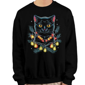 Christmas Cat - Black Sweatshirt